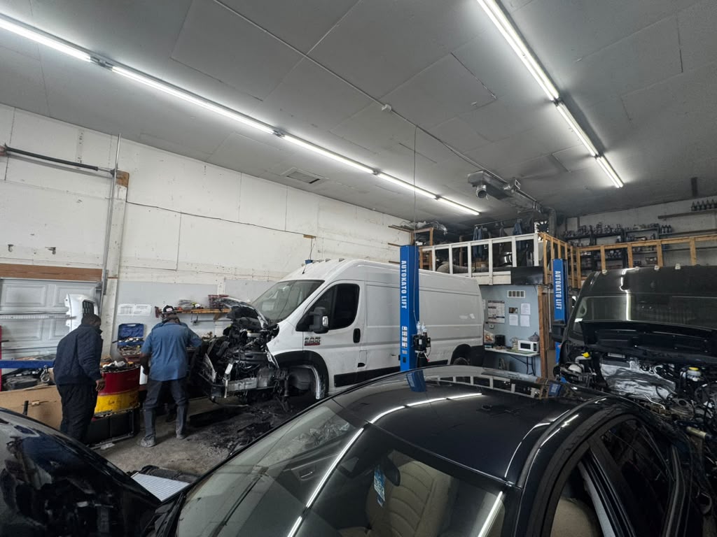 Two Eaglesoar technicians working together at the shop workbench